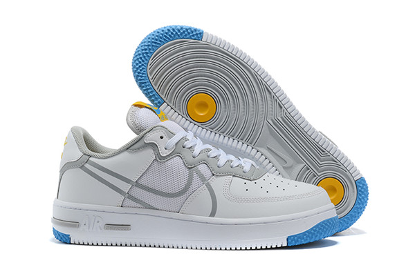Women's Air Force 1 Low Top White/Grey Shoes 048 Women's Air Force 1 Low Top White/Grey Shoes 048